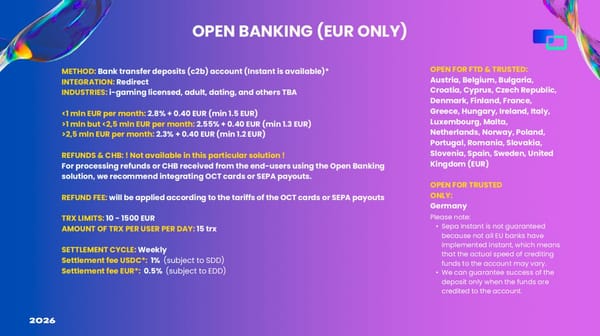 🇪🇺 Оффер на Open Banking FTD для тир 1 стран